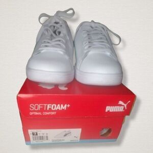 NIB! PUMA Smash V2 L White & Amazon Green Sneakers uni 7 NEW
